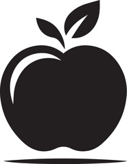 vector illustration of an apple isolated silhouette 