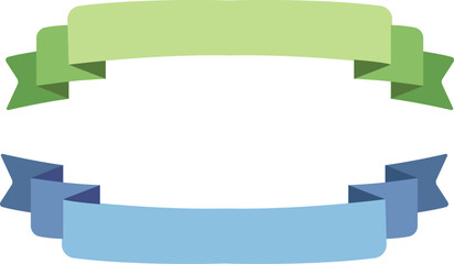 Obraz premium Ribbon Banner Clipart, Folded Vector Scroll Set