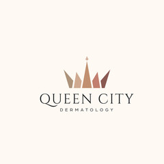 queen city crown logo design