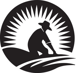 Farming Logo Design Vector silhouette 