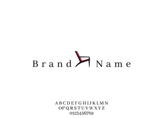 Modern Red Chair Minimalist Logo Design Template