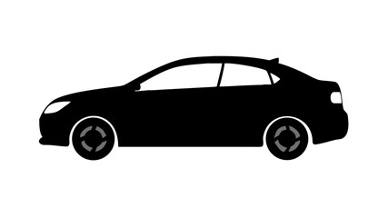 Fototapeta premium Sleek Sedan Silhouette A Vector Illustration of a Modern Car Design