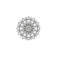 Obraz premium Circular pattern in the form of a mandala. Henna tatoo mandala. Mehndi style. Decorative pattern in oriental style. Coloring book page.