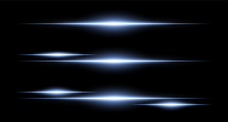Horizontal glowing beams in layered layout with smooth edges and intensity gradients, ideal for interface design or sci-fi visuals.