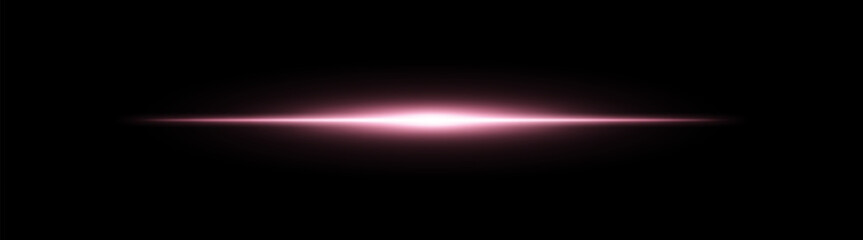 Bright horizontal red beam. Central light burst with smooth radial fade on black background, ideal for sci-fi, energy or speed visuals.