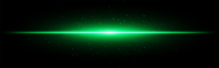 Light burst set icon. Aqua horizontal flash with subtle particles and gradient beam on dark background, perfect for tech or digital interface themes.