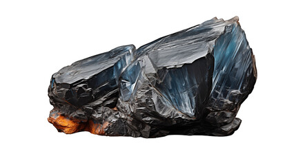 Beautiful dumortierite mineral specimen presents unique blue color shades and textures of a rare gem rock transparent.