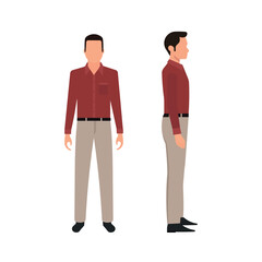  Man Character Illustration | Standing Male Person Vector