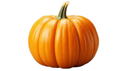 Fresh orange pumpkin against a neutral backdrop brings thoughts of autumn harvests and holiday celebrations transparent.