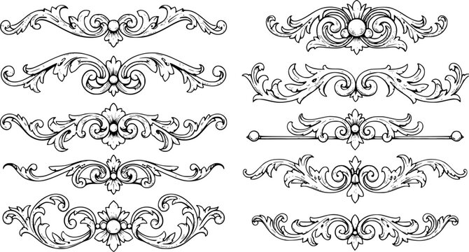 page divider, border design, ornate divider, vintage border, decorative separator