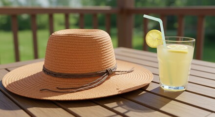 A Hat and a Glass of Lemonade