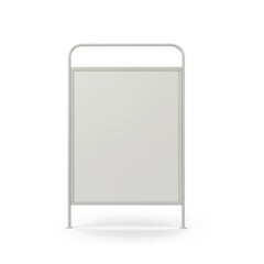 Fototapeta premium Single-panel hospital privacy screen isolated on white, used for patient examination, clinical separation, medical facilities, hospital wards, and healthcare room dividers