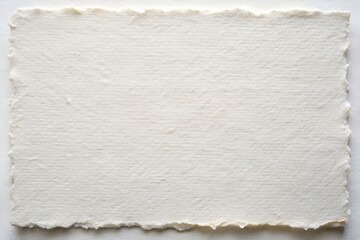Handmade white paper texture with rough surface isolated on white background