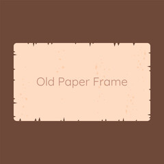 Old Paper Frame Illustration | Vintage Empty Frame Vector