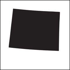 Wyoming silhouette map vector