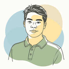 Vector art a boy, Male vector illustration design