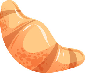Baked Croissants, Vector Illustration, Isolated on White Background
