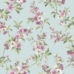 floral seamless allover design pattern