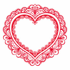 heart with floral ornament