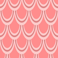 Vector seamless overlapping pattern, fish scale print. Beautiful asian style design for textile, wallpaper, wrapping paper.