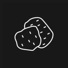 Potato Root Vegetable Icon for French Fries, Chips, and Cooking Tuber Ingredients