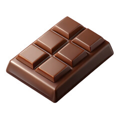 Fototapeta premium 3 D Rendered Dark Chocolate Bar Isolated on White Background 1
