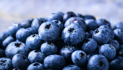 close up view of a bunch of delicious blueberries