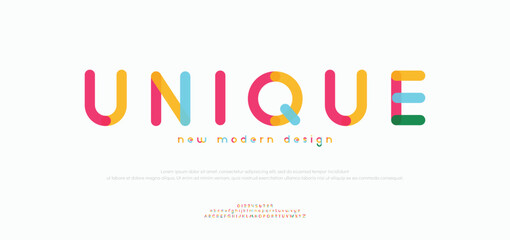 Modern abstract digital alphabet font. Minimal technology typography, Creative urban sport fashion futuristic font and with numbers. vector illustration
