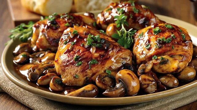 coq au vin, chicken in wine sauce french recipe video