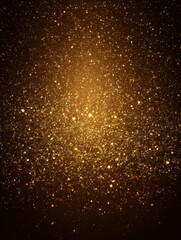 Abstract golden glitter background with bright sparkles