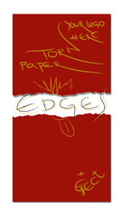 Torn Paper edges effect, worthy for an invitation