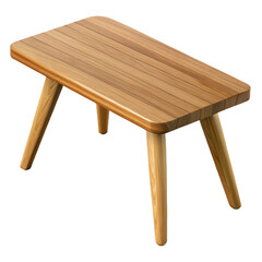wooden table isolated on white