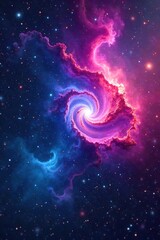 Breathtaking Nebula Swirls Vibrant Cosmic Galaxy Background for Design