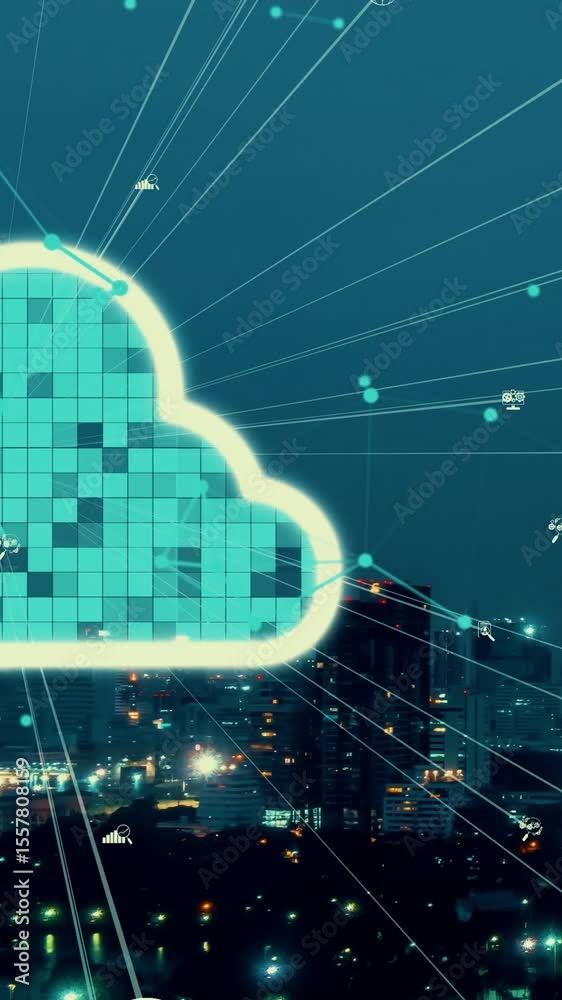 Poster cloud computing technology and online data storage for alteration data sharing . computer connects t