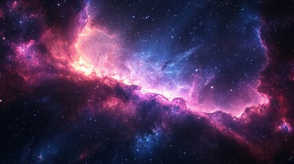Obraz premium Glowing Interstellar Space Art