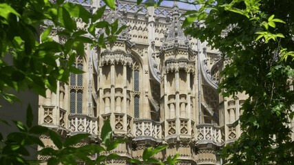 Westminster Abbey detail.
Part of the exterior wall of Westminster Abbey in London, England.