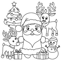 santa claus and reindeer
