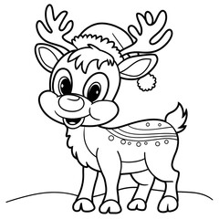Fototapeta premium reindeer with christmas gift