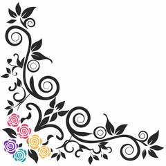 Abstract floral background with elegant vector flower design and decorative nature-inspired patterns