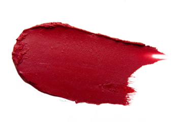 Matte burgundy smear with clean edge on empty background