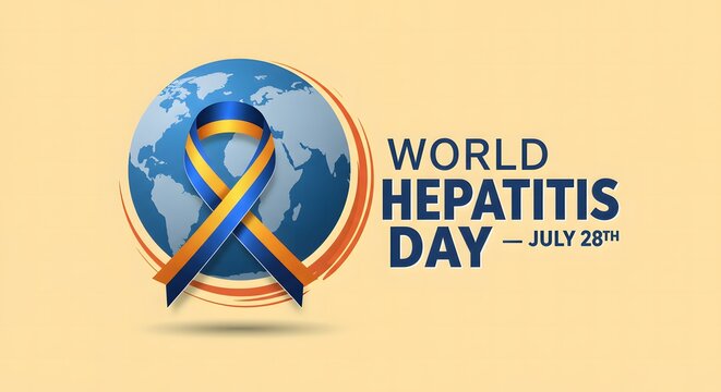 World Hepatitis Day July 28 – Graphic Element Featuring Awareness Text Design for Global Health Campaigns, Prevention Messaging, and Educational Materials - Powered by Adobe