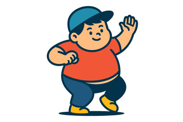 Obraz premium Happy Child Jumping with Excitement