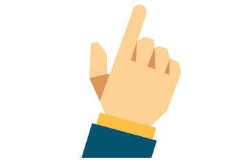 Obraz premium Raised Hand with Index Finger Pointing Up