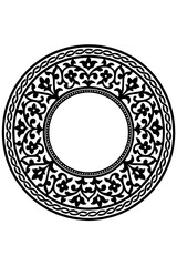 Ornate Circular Pattern with Arabesque Design