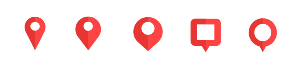 Location map pin icons set. Modern map marker collection. Pinpoint. Location pin icon. Map pin place marker. Map marker pointer icon. GPS location symbol. transparent background