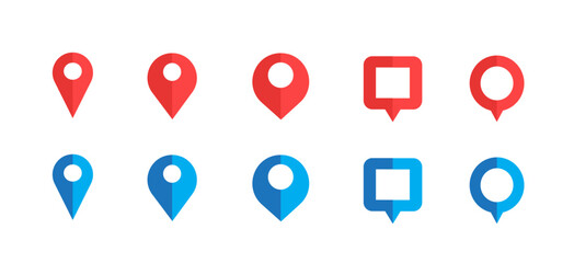Location map pin icons set. Modern map marker collection. Pinpoint. Location pin icon. Map pin place marker. Map marker pointer icon. GPS location symbol. transparent background