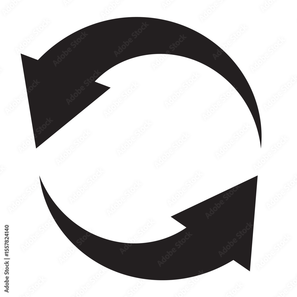 Fototapete circle arrow icon set. circular arrow icon, refresh, reload, rotation arrow icon symbol sign. black 
