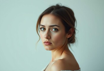 Female portrait with negative emotions