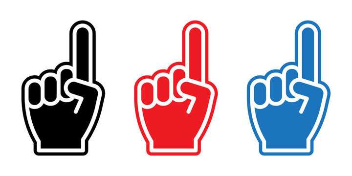 Numbr 1 fun hand, sport concept