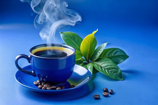 cup of green tea with tea leaf